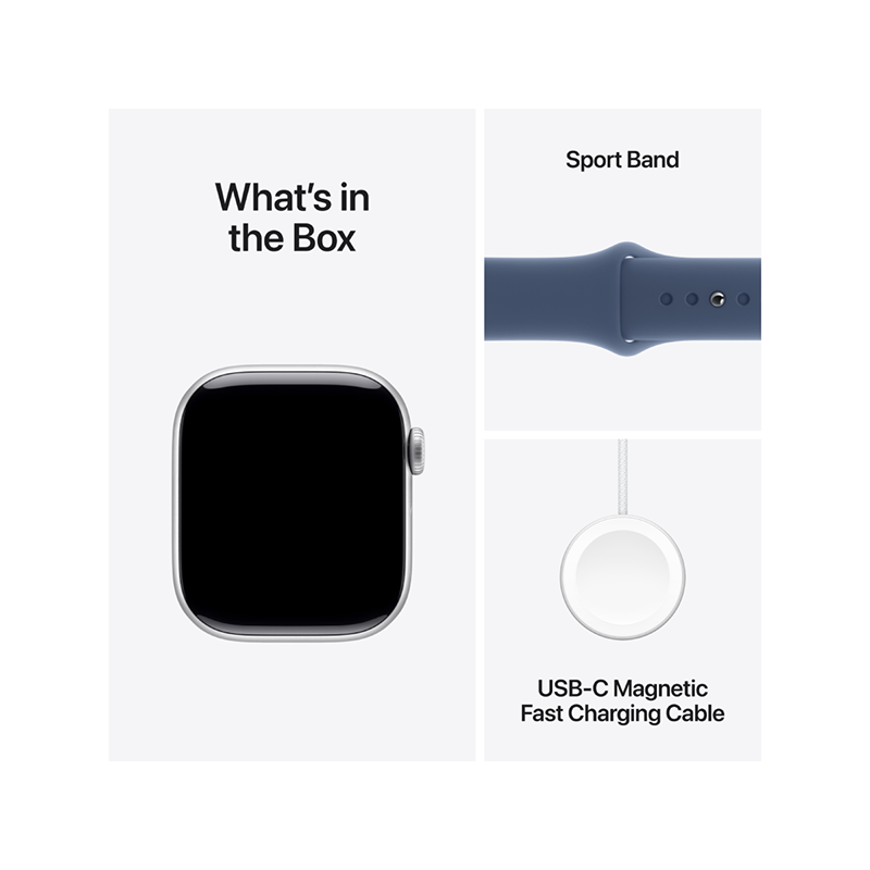 Apple Watch Series 10 GPS + Cellular 42mm Jet Black Aluminium Case with Black Sport Band - M/L