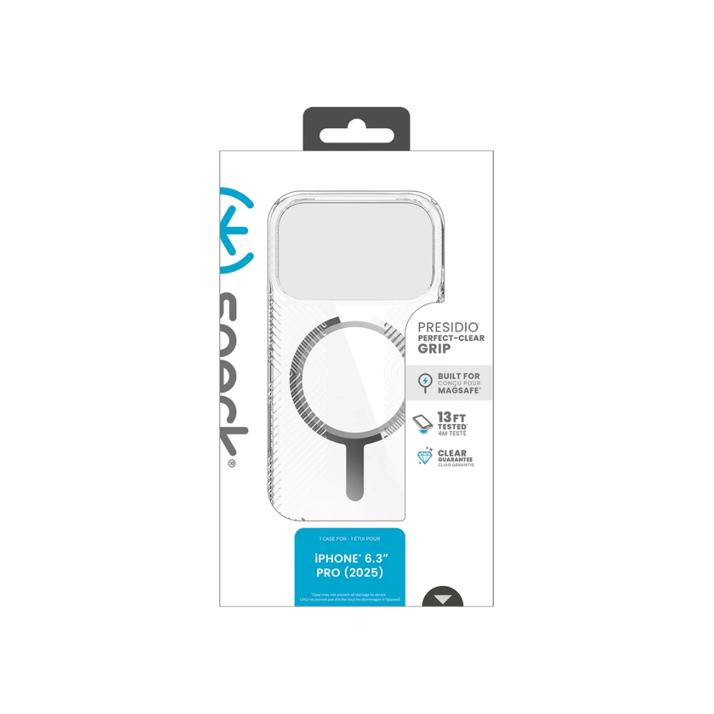 Speck iPhone 17 Pro Presidio Grip MagSafe - Clear