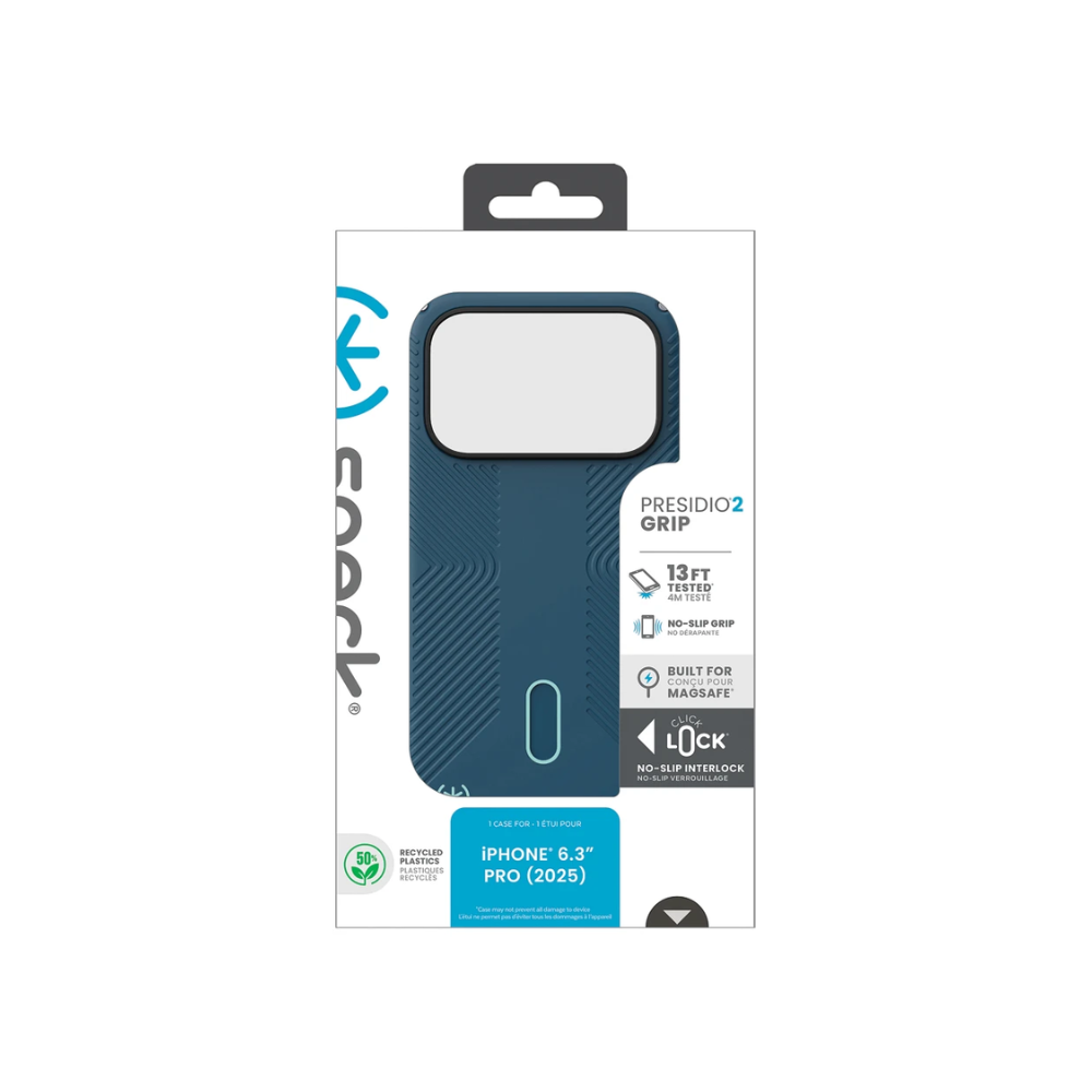 Speck iPhone 17 Pro Presidio2 Grip ClickLock - Deep Sea Blue
