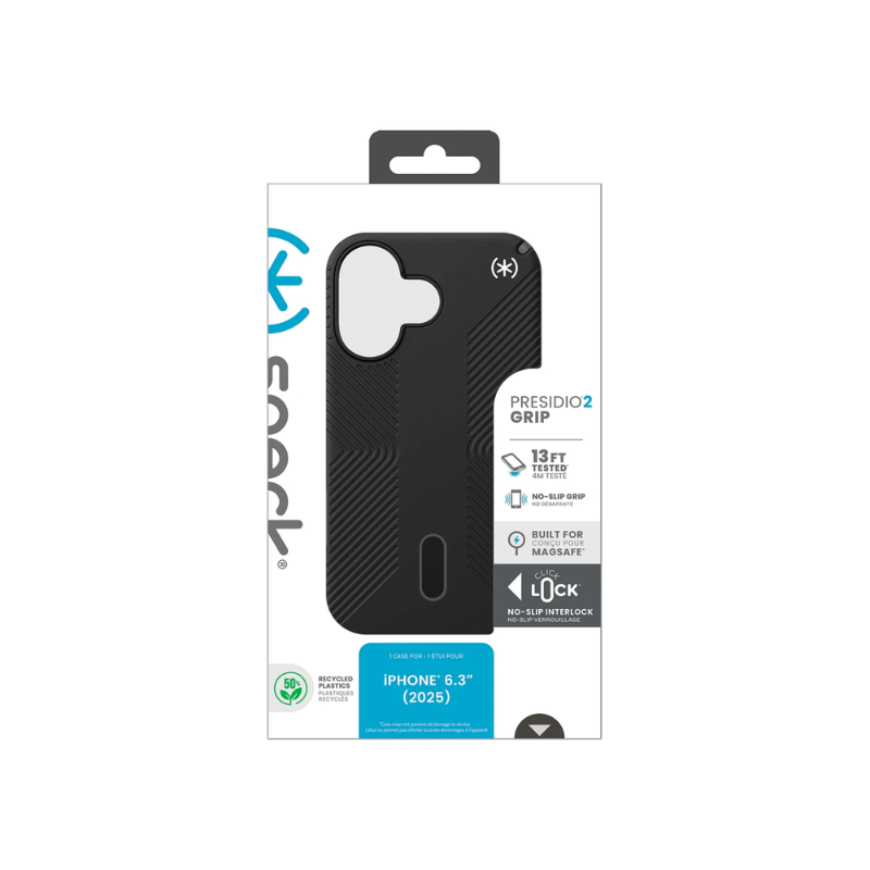 Speck iPhone 17 Presidio2 Grip Magsafe with ClickLock - Black