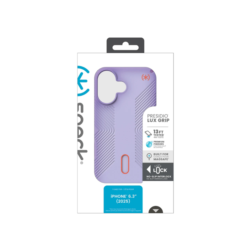 Speck iPhone 17 Presidio Lux Grip Magsafe with  ClickLock - Purple/Red