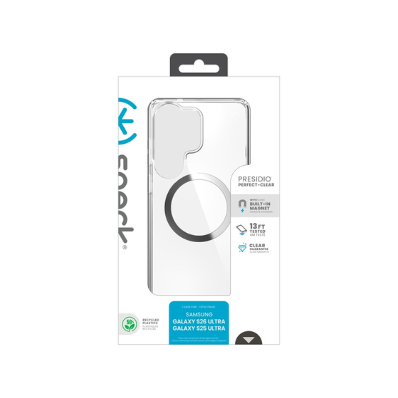 Speck Presidio Perfect Clear Magnet Case Samsung Galaxy S26 Ultra - Clear / Silver