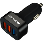 Canyon C-07 Universal 3xUSB Car Adapter with Smart IC - Black/Blue