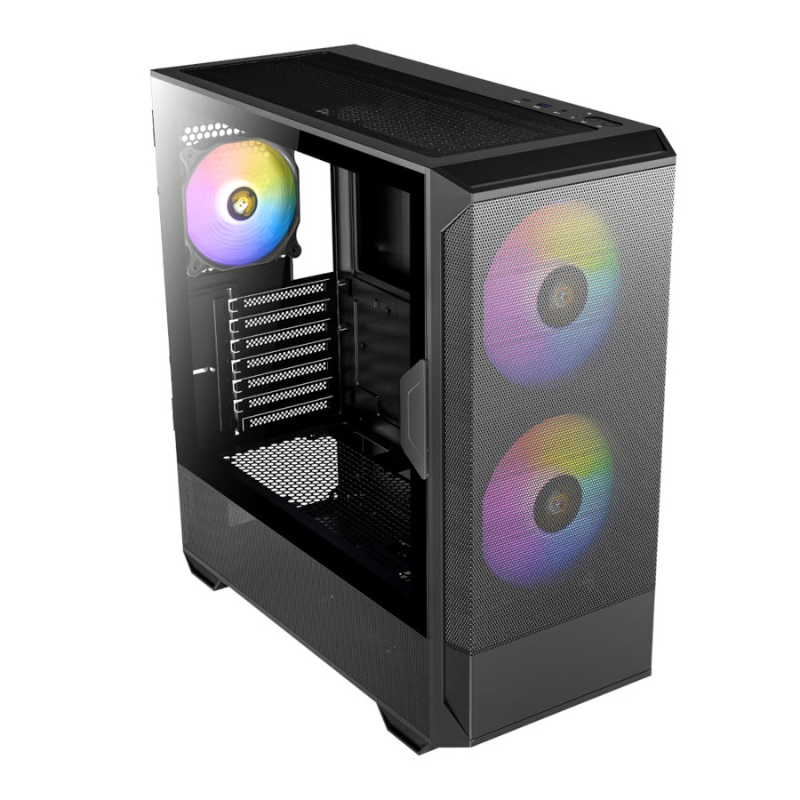 Antec NX416L ATX  Micro-ATX  ITX ARGB Mid-Tower Gaming Chassis - Black