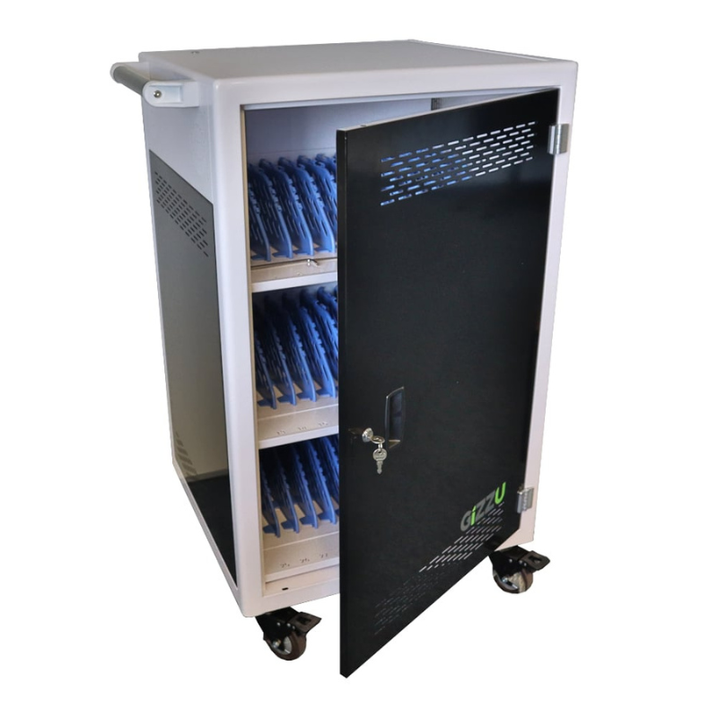 Gizzu 36 Bay Type C Storage Charging Trolley for 15.6" Laptops
