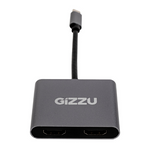 Gizzu 4-in-1 Type C to Dual HDMI Hub