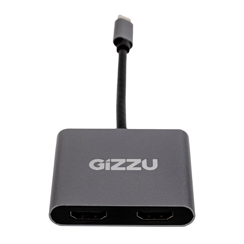 Gizzu 4-in-1 Type C to Dual HDMI Hub