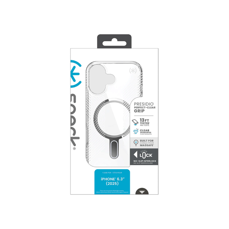 Speck iPhone 17 Presidio Grip Magsafe - Clear