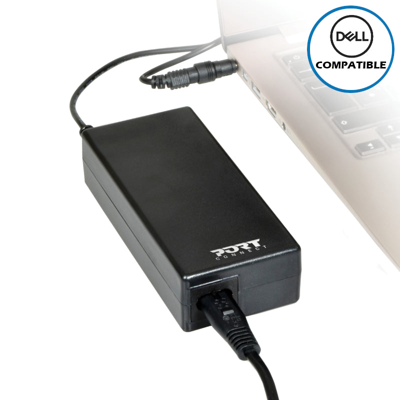 Port Connect 65W Dell Notebooks Adapter - Black