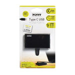 Port Connect Type-C to USB3.0 4 Port Hub - Black