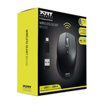 Port Connect Silent Wireless Mouse - Black