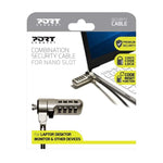 Port Nano Slot Combination Security Cable - Silver
