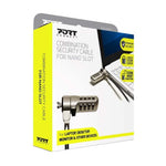 Port Nano Slot Combination Security Cable - Silver