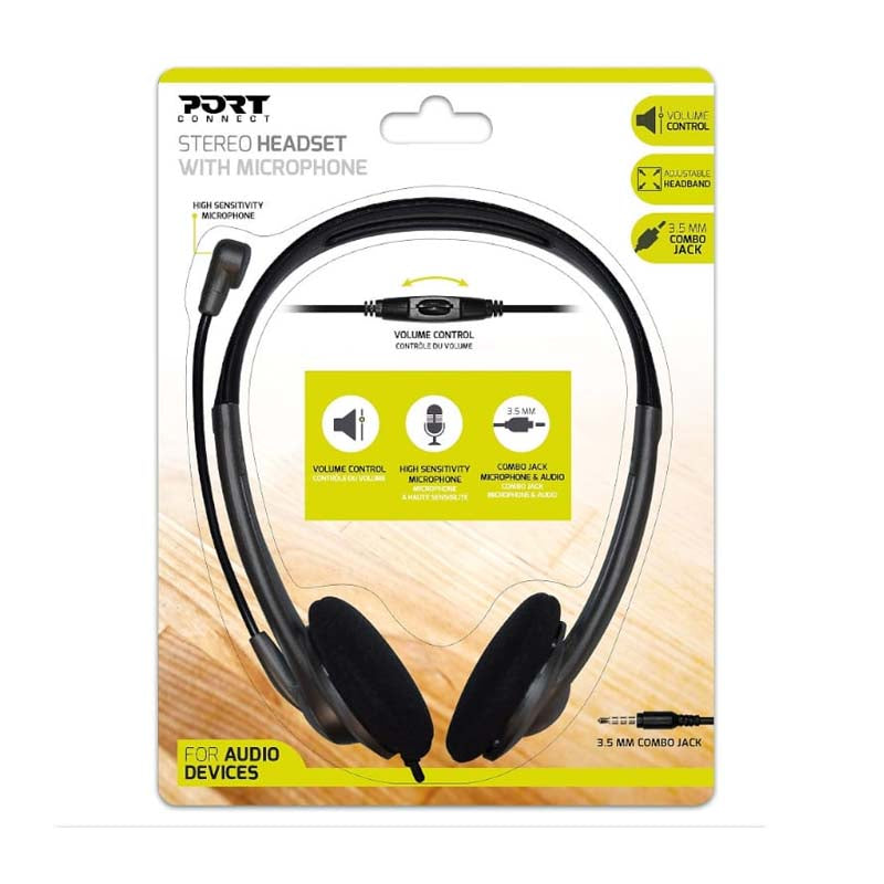 Port Connect Stereo Headset - Black