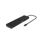 Port Connect USB Type C Travel Docking Station Hub - Black