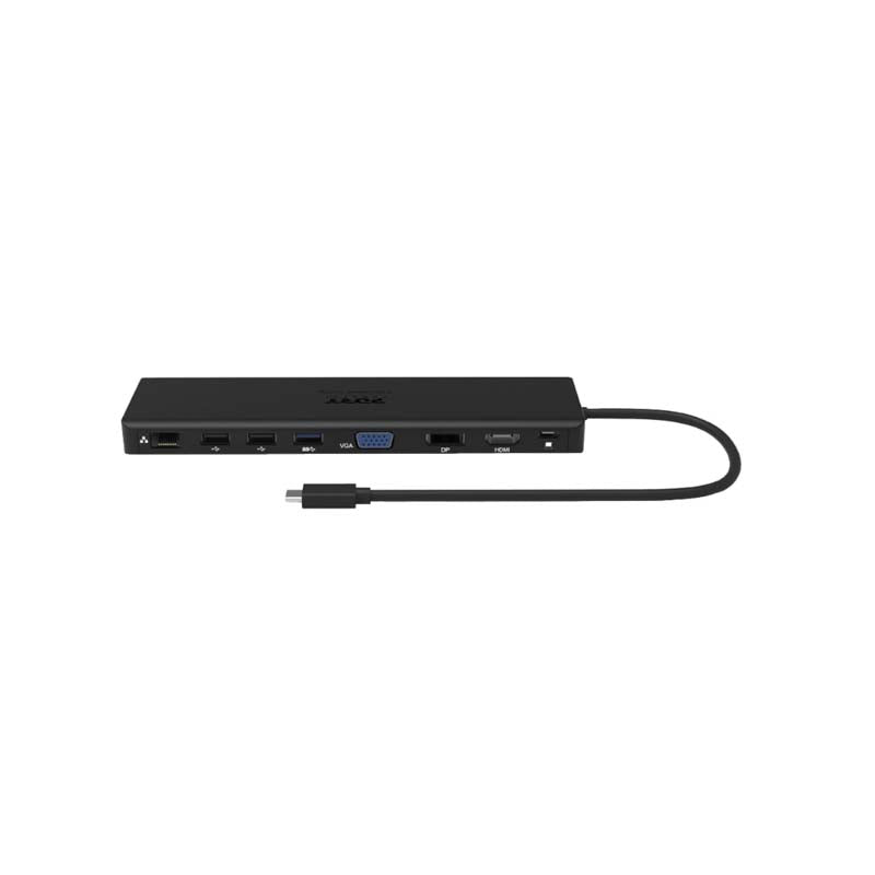 Port Connect USB Type C Travel Docking Station Hub - Black