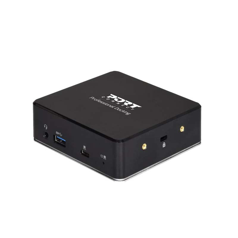 Port Connect USB Type C Dual Video Docking Station - Black