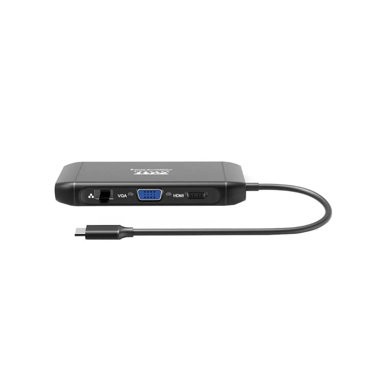 Port Connect USB Type C Travel Docking Station - Black