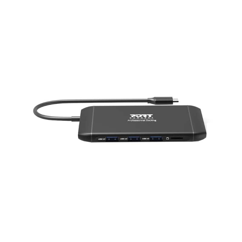 Port Connect USB Type C Travel Docking Station - Black