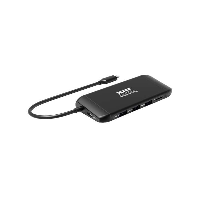 Port Connect USB Type C Travel Docking Station - Black