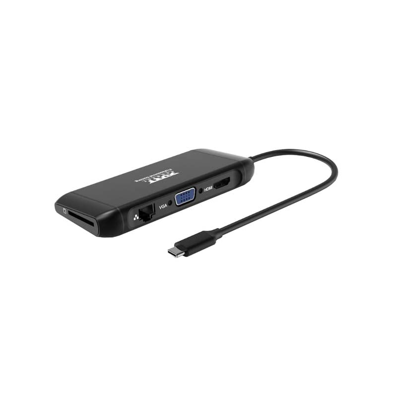 Port Connect USB Type C Travel Docking Station - Black