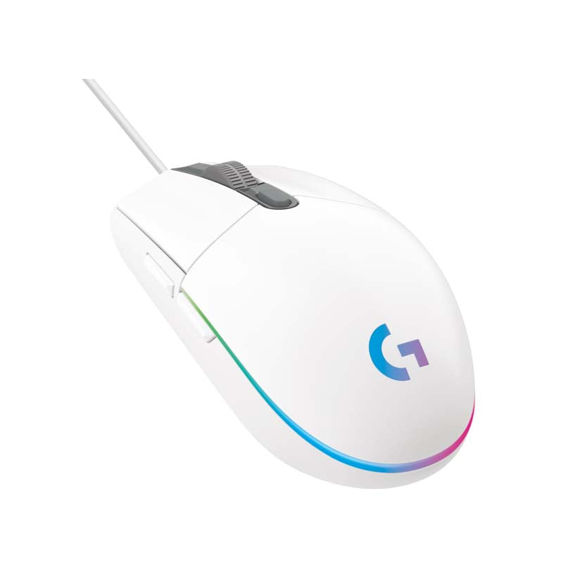 Logitech G102 USB Gaming Mouse with Lightsync RGB Colours - White