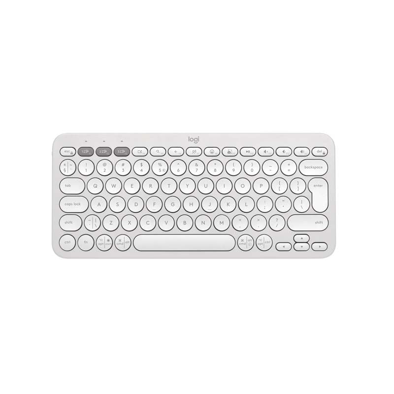 Logitech K380s Pebble Keys 2 Wireless Keyboard - Tonal White