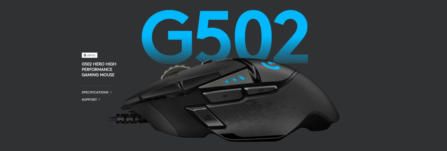 Logitech G502 Hero High Performance Wired Gaming Mouse - Black