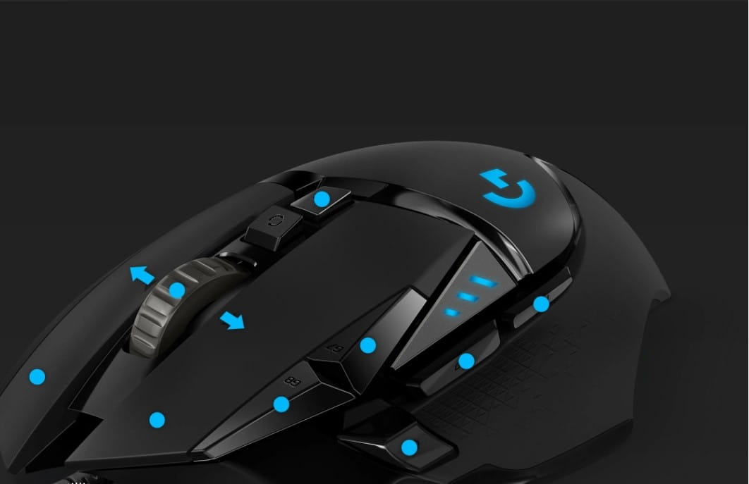 Logitech G502 Hero High Performance Wired Gaming Mouse - Black