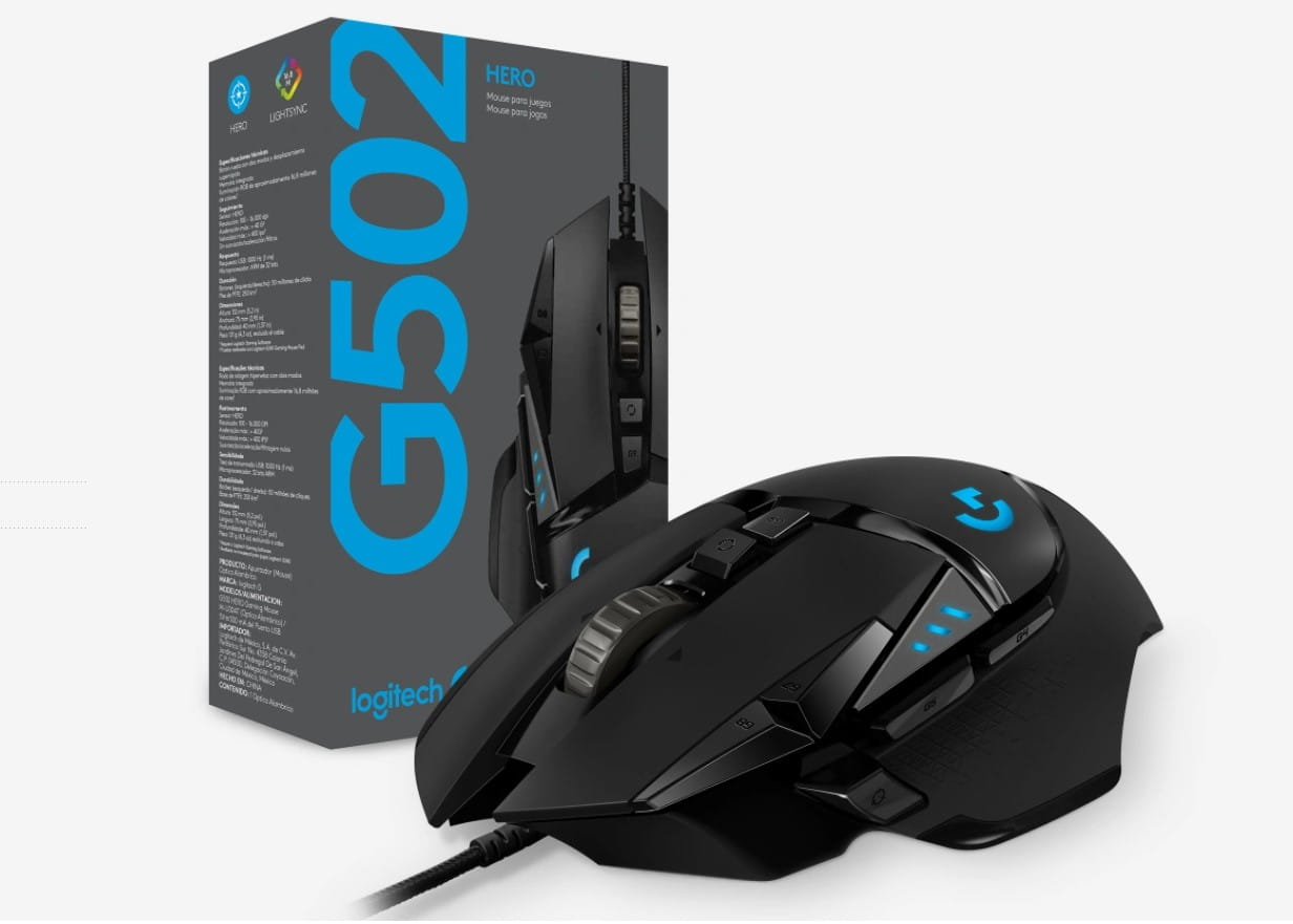 Logitech G502 Hero High Performance Wired Gaming Mouse - Black