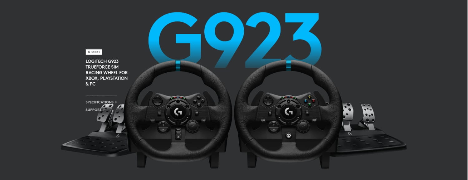 Logitech G923 X Racing Wheel and Pedals for Xbox One and PC