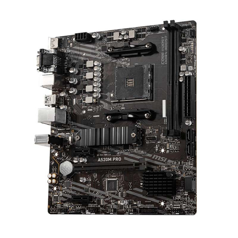 MSI A520M-Pro AMD AM4 MATX Gaming Motherboard - Black