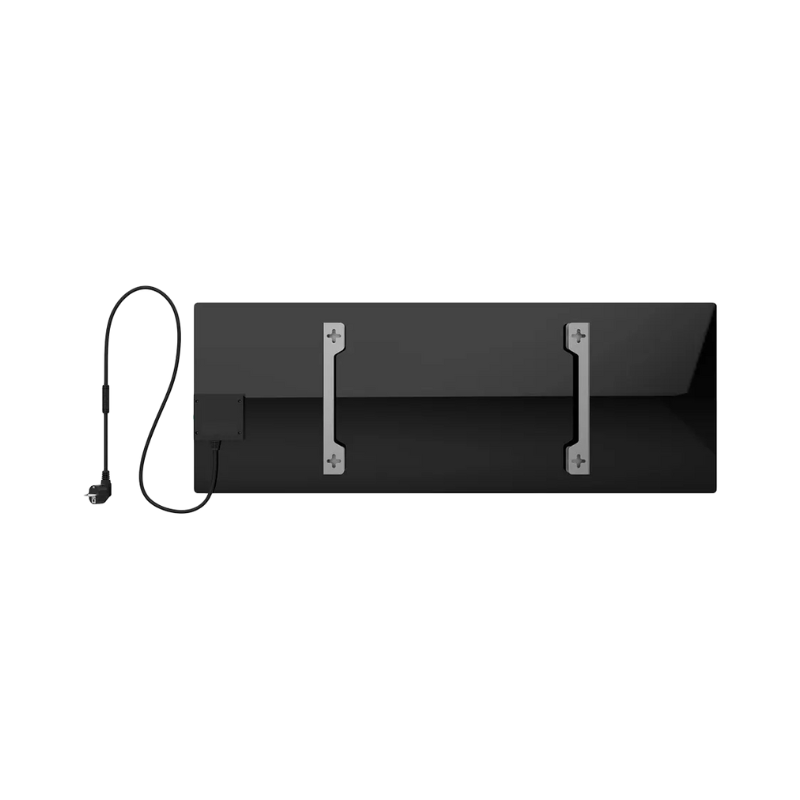 Aeno Premium Eco Smart Heater 700W Tempered Glass Infrared+Convection Heating Type Led Display Plug Type - Black