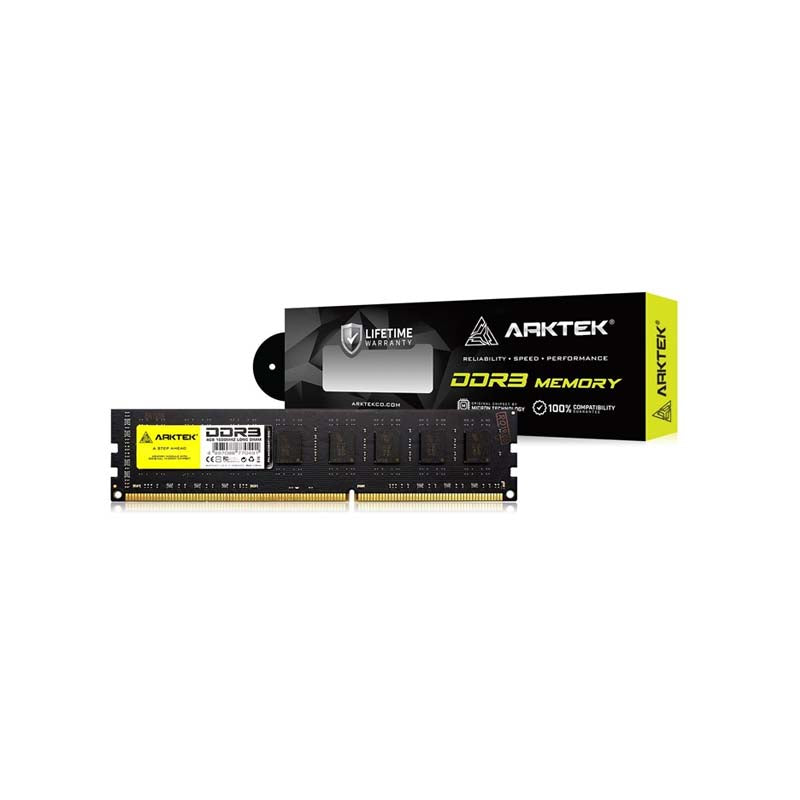 Arktek Memory 4GB DDR3 PC-1600 DIMM RAM Module for PC