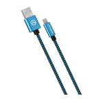 Amplify Braided Micro USB Cable - Black / Blue - Black / Blue