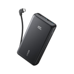 Anker Zolo Power Bank 20000mAh 22.5W With Built-In USB-C Cable - Black - Black