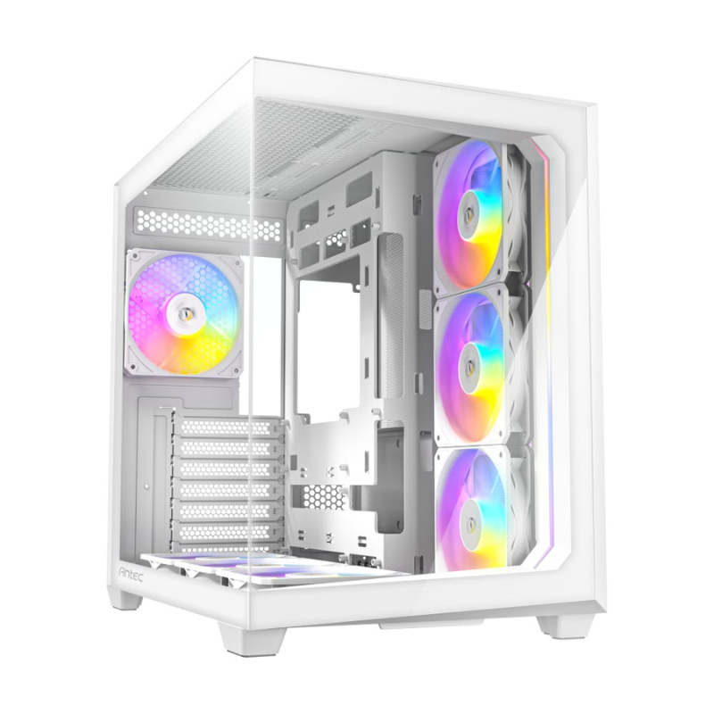 Antec C5 ARGB ATX DUAL Mid Tower Gaming Chassis White - White