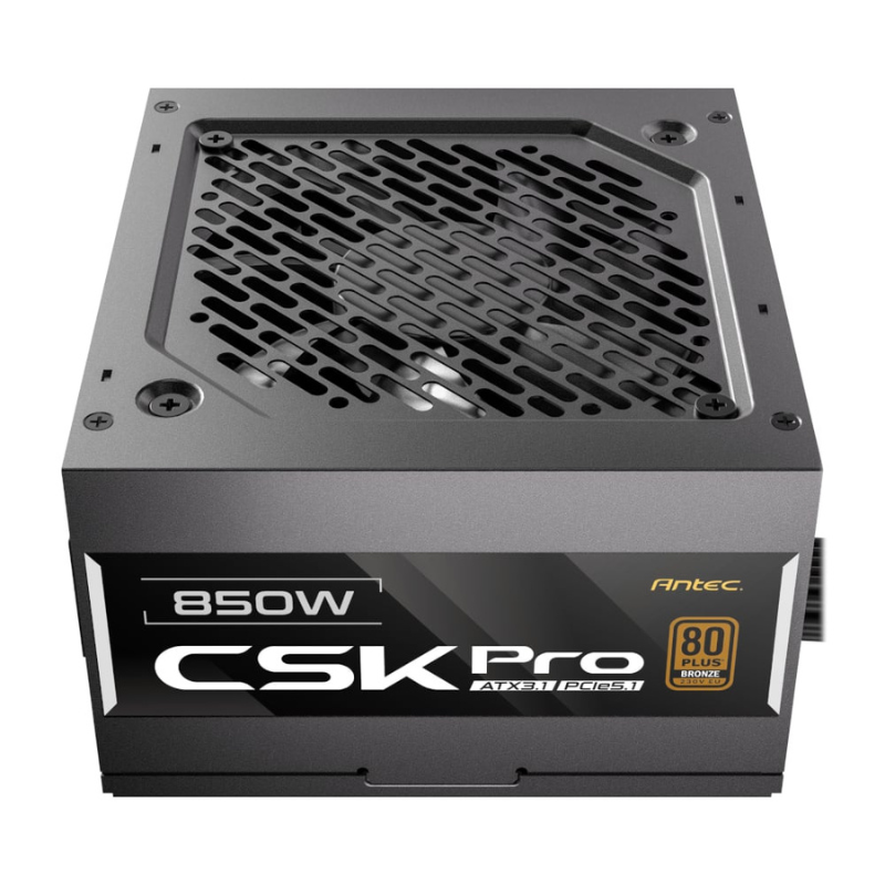 Antec CSK 850W Pro PCle5.1 Gen5 80 Plus Bronze Semi-Modular Power Supply - Black