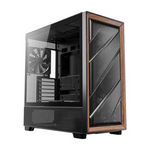 Antec FLUX ATX WOOD Mid Tower Gaming Chassis Black - Black