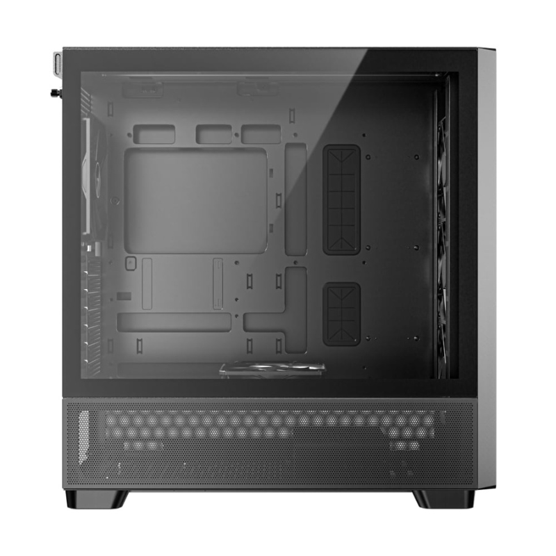 Antec FLUX ATX WOOD Mid Tower Gaming Chassis Black - Black