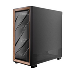 Antec FLUX ATX WOOD Mid Tower Gaming Chassis Black - Black