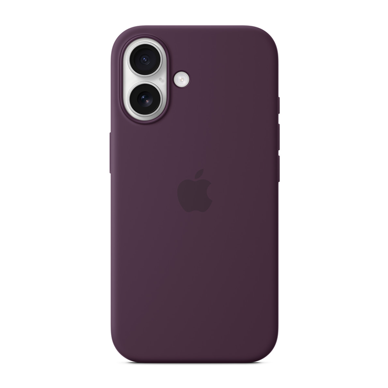 Apple iPhone 16 Plus Silicone Case with MagSafe - Plum - Red
