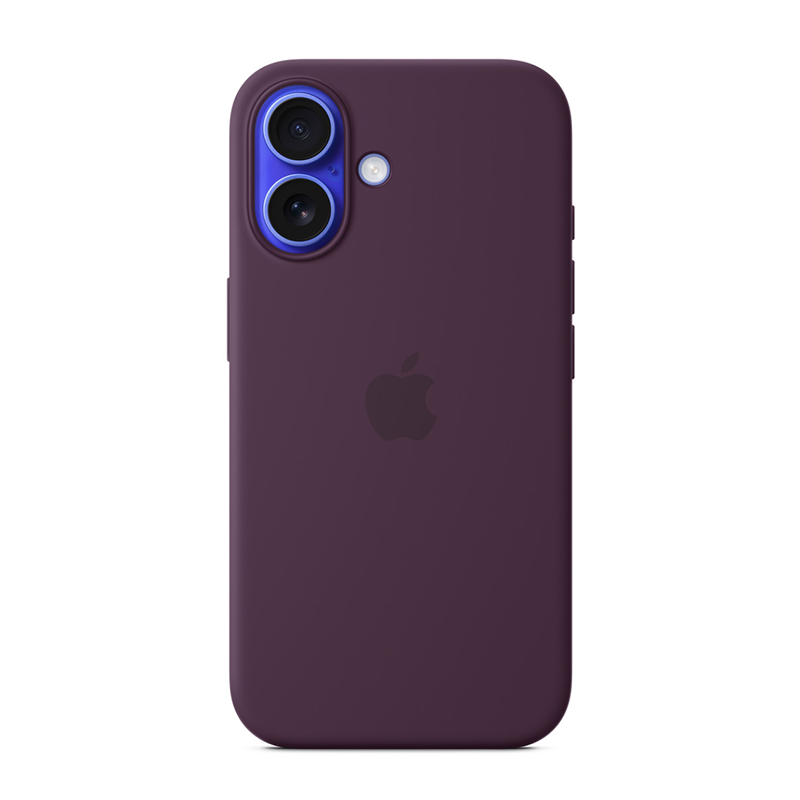 Apple iPhone 16 Plus Silicone Case with MagSafe - Plum - Red
