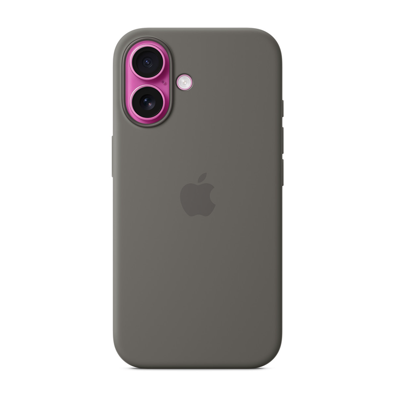Apple iPhone¬¨‚Ä†16 Silicone Case with MagSafe - Stone Grey - Grey