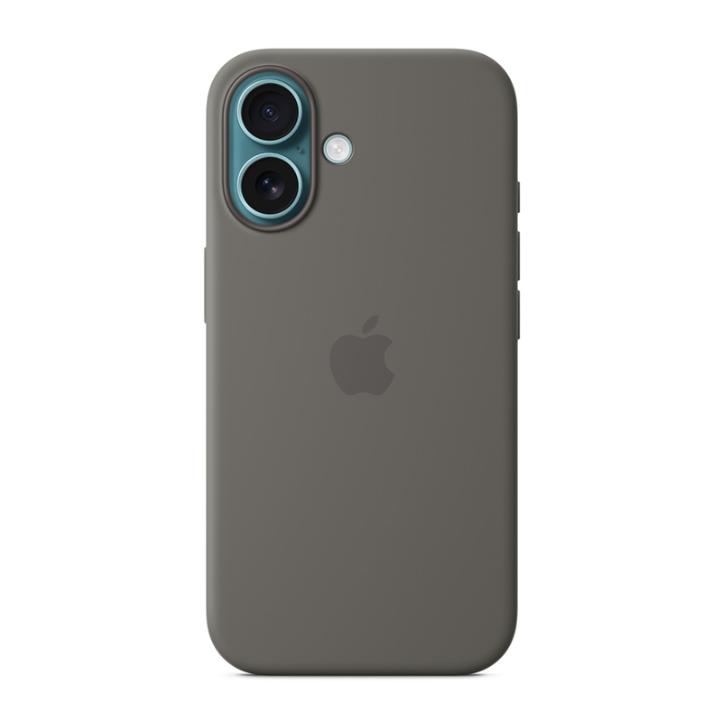 Apple iPhone¬¨‚Ä†16 Silicone Case with MagSafe - Stone Grey - Grey