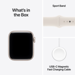 Apple Watch SE 3 GPS 40mm Smartwatch Starlight Aluminium Case With Sport Band S/M - Starlight - Starlight