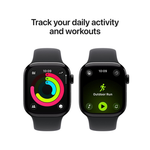 Apple Watch Series 11 GPS & Cellular 46mm - Jet Black - Medium / Large (160 - 210mm) - Black