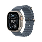 Apple Watch Ultra 3 GPS & Cellular 49mm Natural Titanium Case with Anchor Blue Ocean Band - Blue