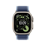 Apple Watch Ultra 3 GPS & Cellular 49mm Natural Titanium Case with Blue / Bright Blue Trail Loop - Medium / Large (145