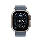 Apple Watch Ultra 3 GPS & Cellular 49mm Natural Titanium Case with Anchor Blue Ocean Band - Blue